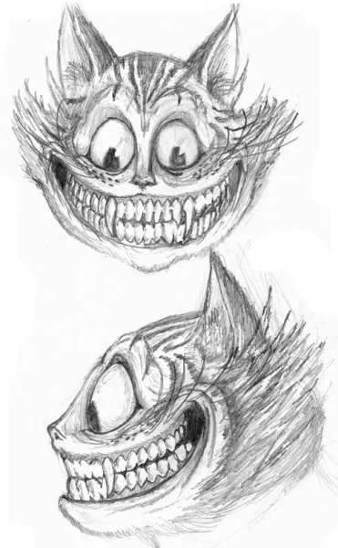 Чеширский кот карандашом