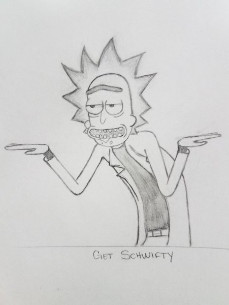 Рик Санчес карандашом
