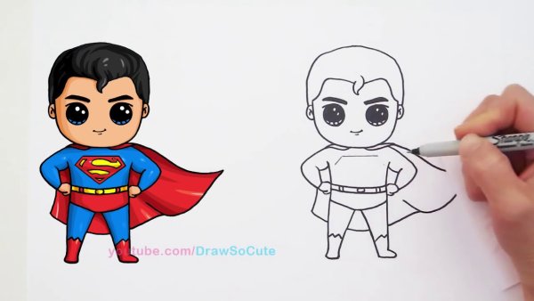 Рисование для детей Supermen