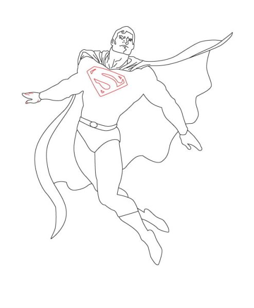 Нарисовать Супермена
