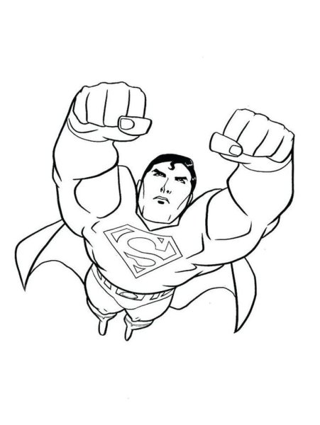 Супермен раскраска