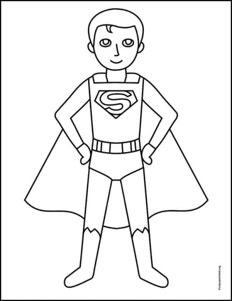 Раскраска Супермен из лего