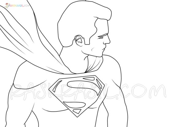 Раскраска смерть Супермена