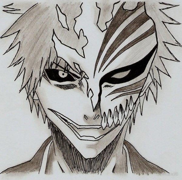 Маска Ичиго Куросаки рисунок