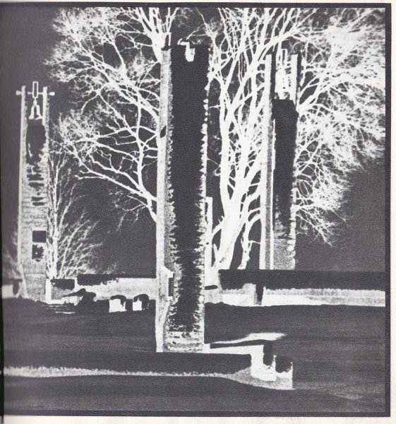 В Беларуси памятник Хатынь Графика чёрно-белая