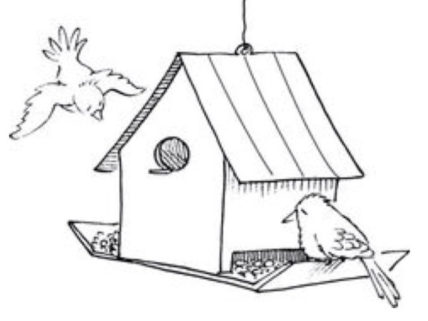 Кормушка для птиц рисунок
