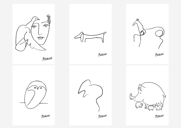 Такса Пикассо рисунок карандашом