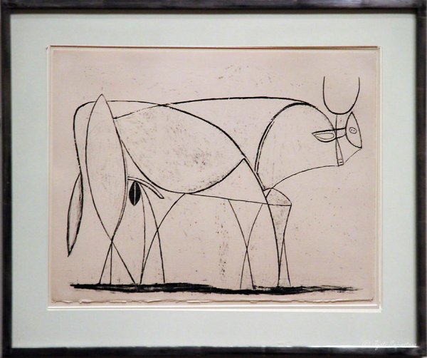 Наброски быка Пабло Пикассо