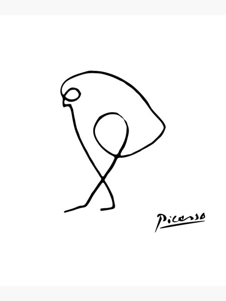 Пабло Пикассо рисунки одной линией
