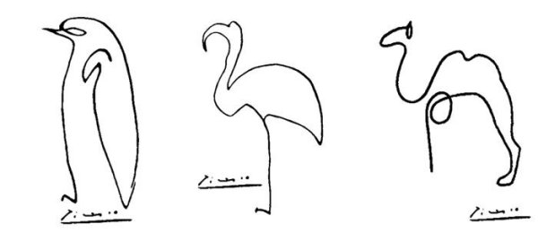 Рисунок непрерывной линией Пикассо