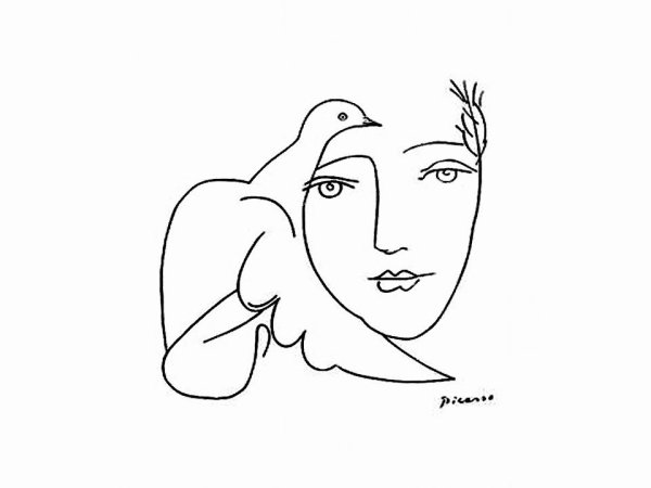 Лица Пикассо одной линией