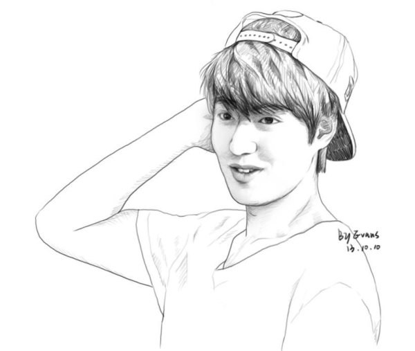 Ли мин Хо раскраска