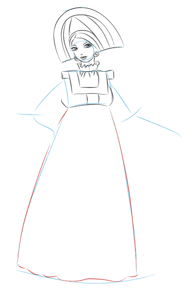 Эскиз русского народного костюма