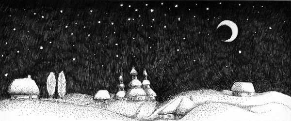 Иллюстрация ночь перед Рождеством 5 класс