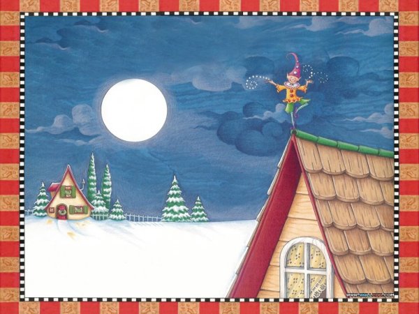 Рисунок на тему ночь перед Рождеством