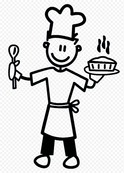 Трафарет повара на кухне