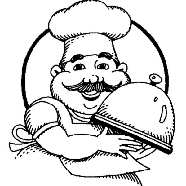Раскраска повар