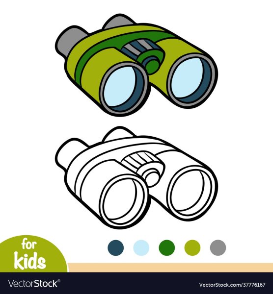 Бинокль раскраска для детей