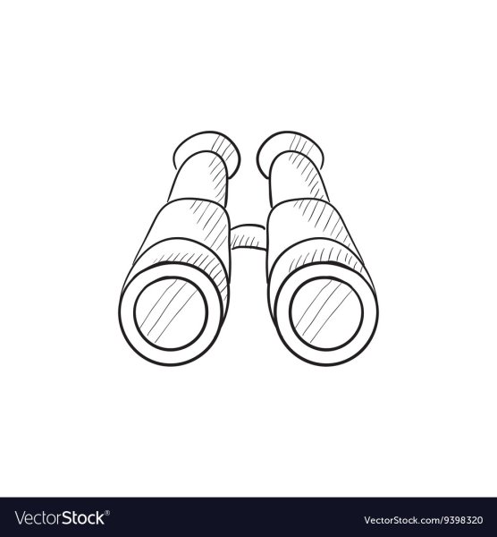 Нарисовать бинокль карандашом