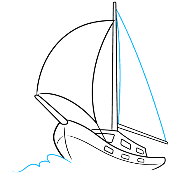 Эскиз маленького кораблика