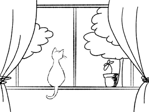 Окно раскраска для детей