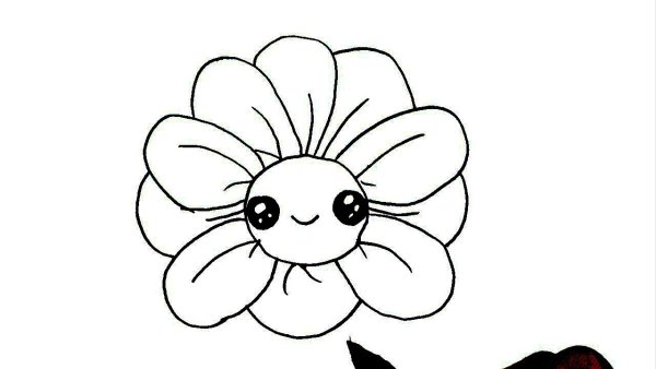 Незабудка цветок раскраска