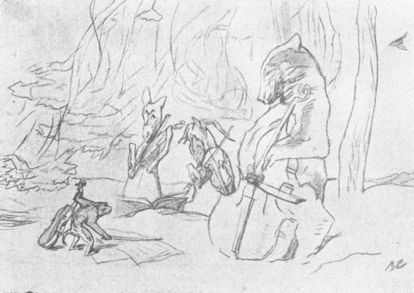 Рисунок к басне Крылова квартет