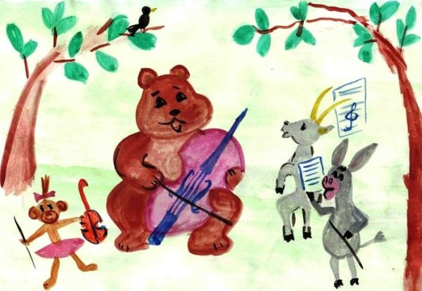 Иллюстрация к басне квартет