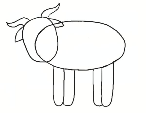 Поэтапное рисование козленка в средней группе