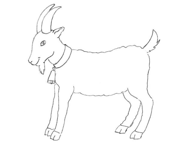 Как нарисовать козленка
