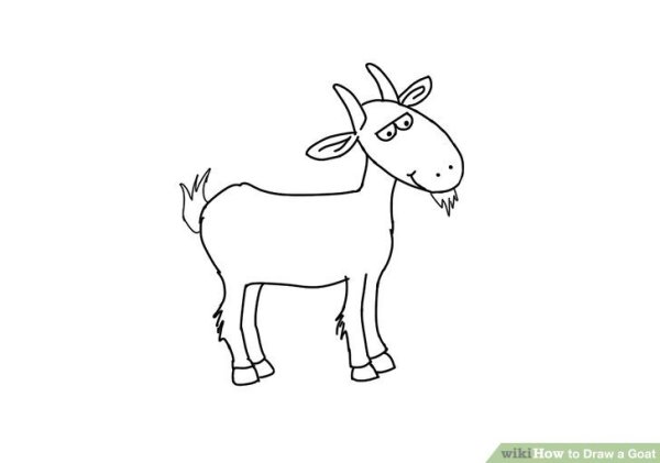 Коза раскраска для детей