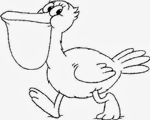 Пеликан шаблон для аппликации