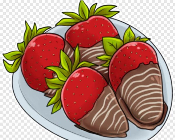 Клубника в шоколаде нарисованная