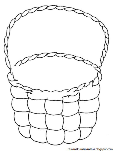 Трафарет корзинки с овощами