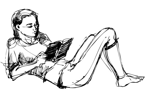 Наброски фигуры человека карандашом лёжа