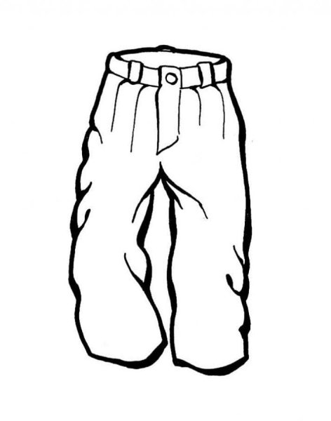 Джинсы и футболка раскраска