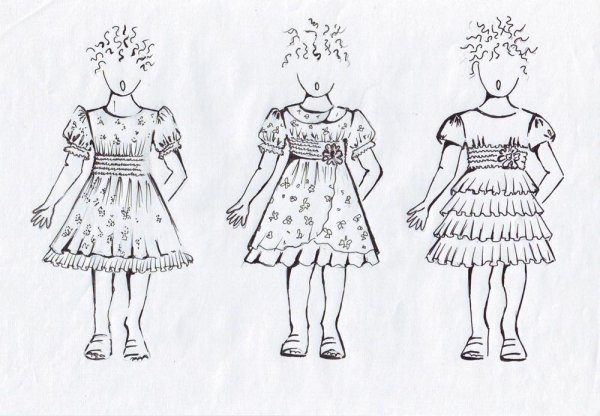 Наряды для рисования лёгкие