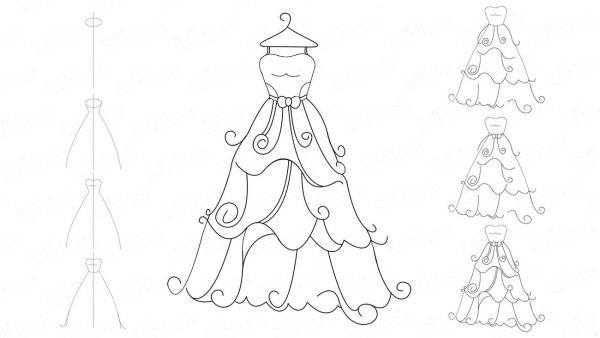 Платье рисунок