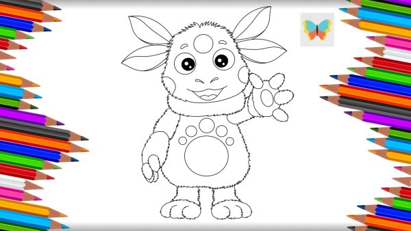 Лунтик рисунок карандашом