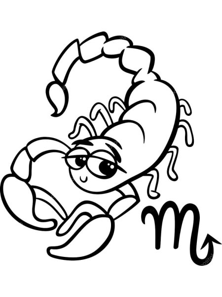 Скорпион знак зодиака раскраска