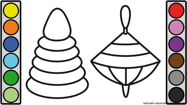 Юла раскраска для детей