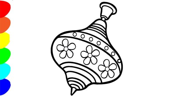 Юла раскраска для детей