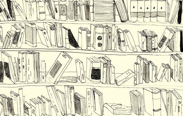 Книжная полка набросок