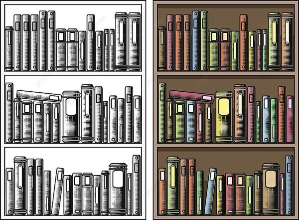 Шкаф с книгами Графика