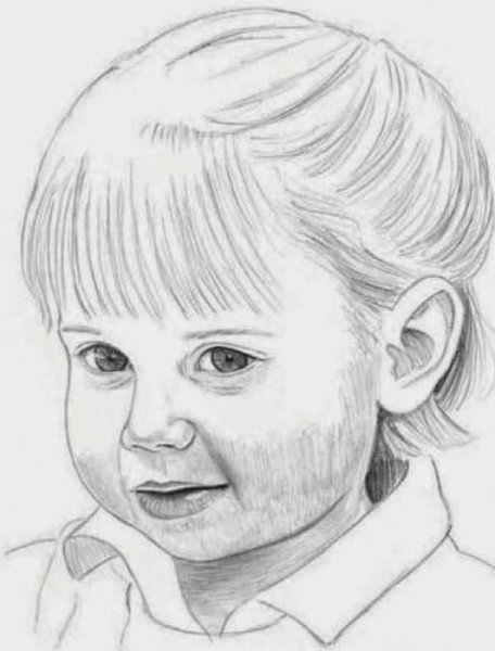 Детские портреты карандашом