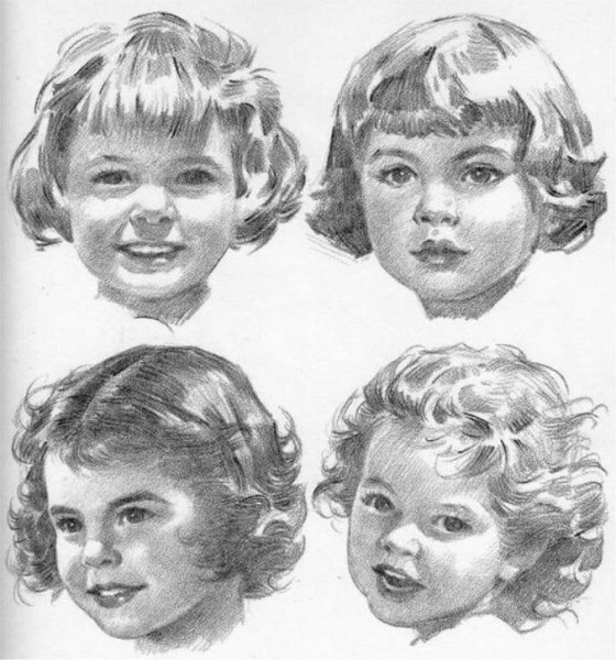 Портрет ребенка карандашом