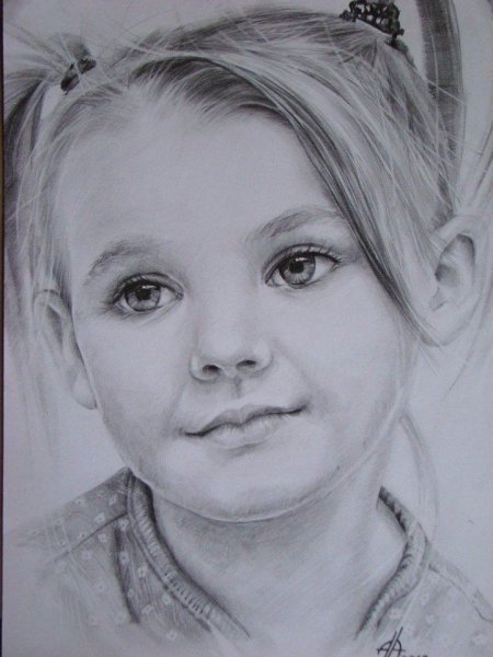 Портрет ребенка карандашом для начинающих