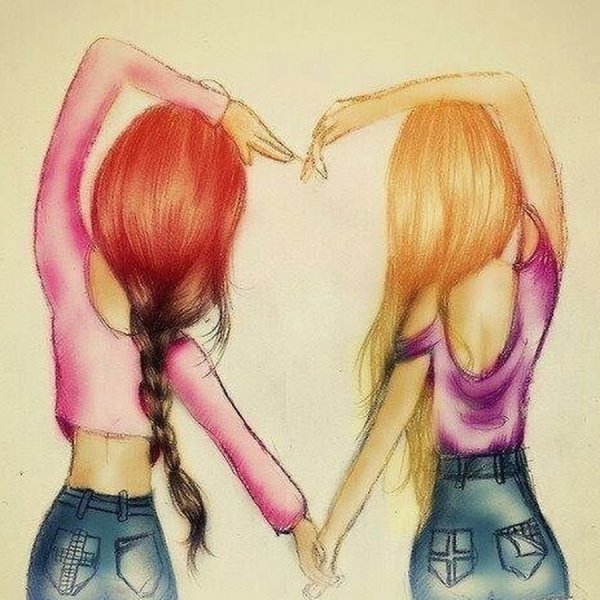 Картинки для срисовки подруги