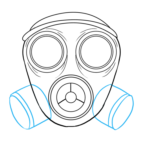 Раскраска противогаз ГП 7