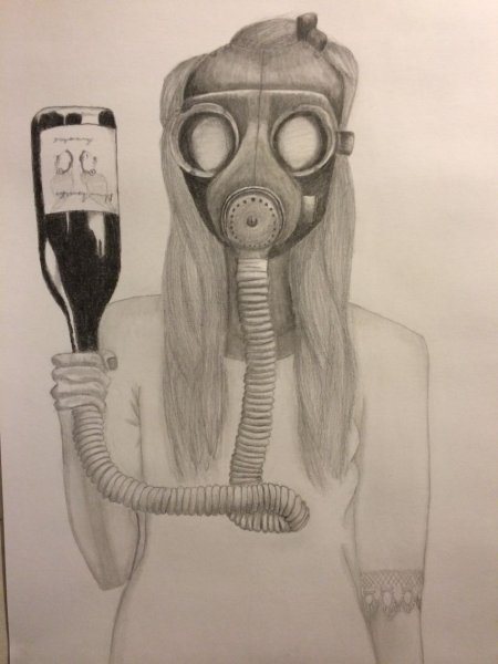 Противогаз карандашом